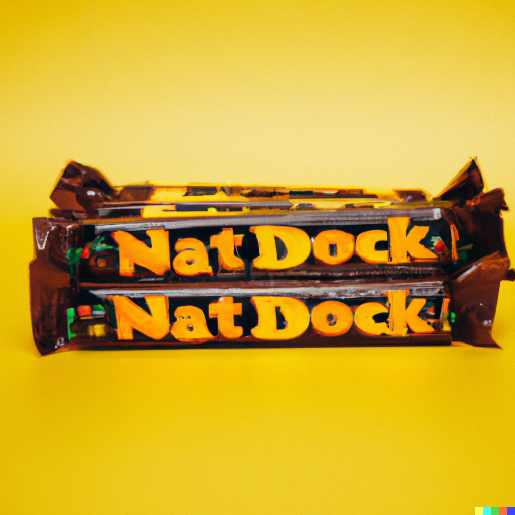 Thin black-wrapped bars labeled "NatDock"