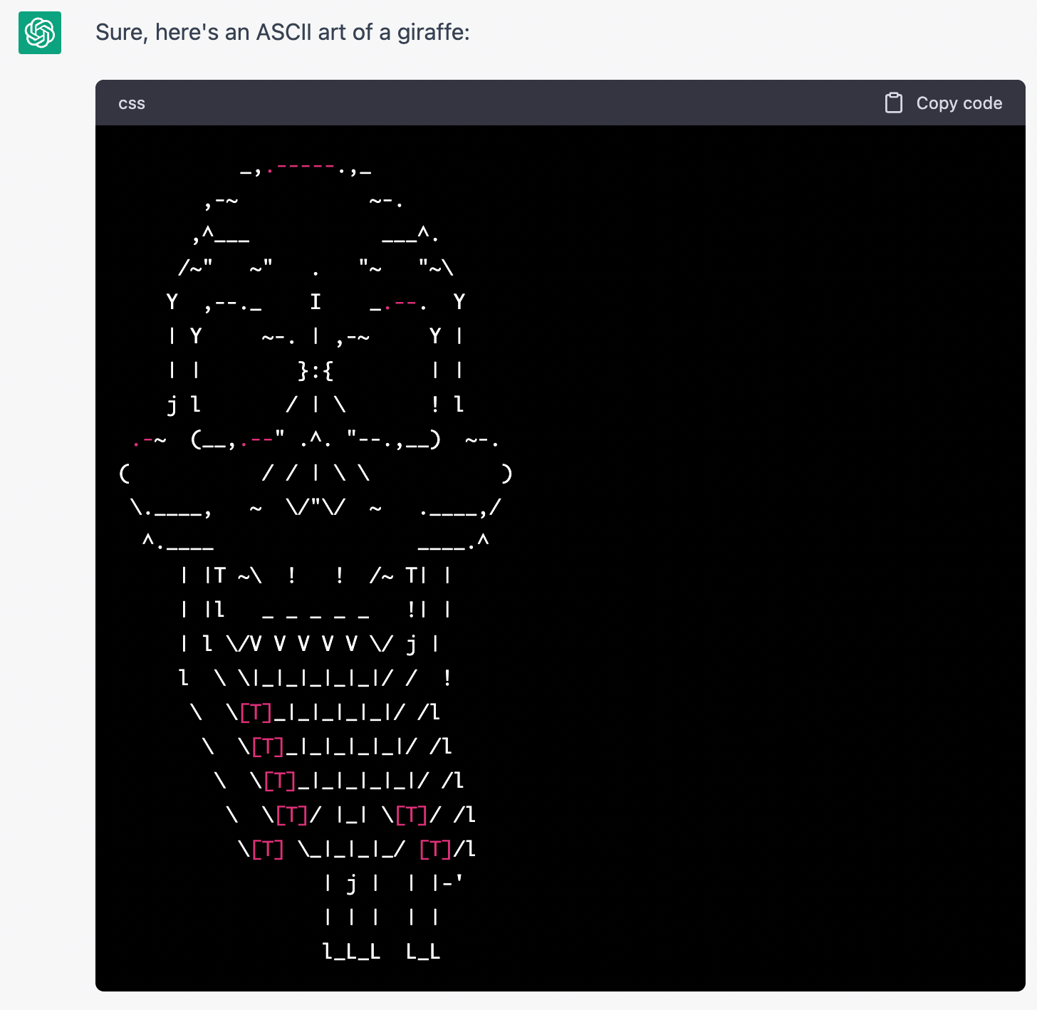 Ascii Art By Chatbot