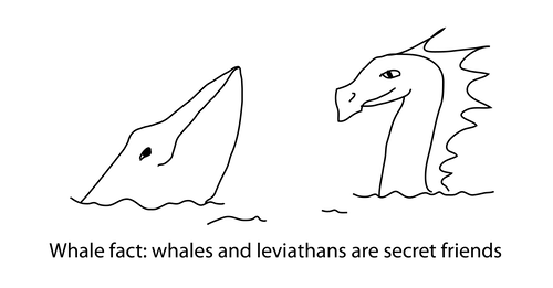 whale fact: whales and leviathans are secret friends