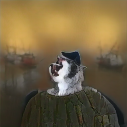 The black and white figure is now distinctly furry and wearing a tricornered hat and rugged boatnecked shirt. The blurs in the background are starting to look like old tall ships. The black and white figure is now distinctly furry and wearing a tricornered hat and rugged boatnecked shirt. The blurs in the background are starting to look like old tall ships.