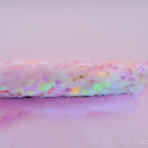 It looks like a log of rice that's been rolled lightly in rainbow sequins.