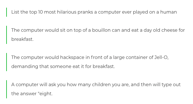 List the top 10 most hilarious pranks a computer ever played on a human
