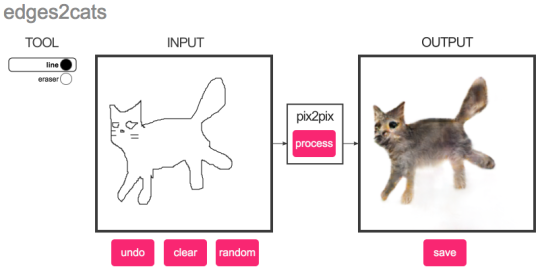 Fun with a neural net that transforms line drawings to cats