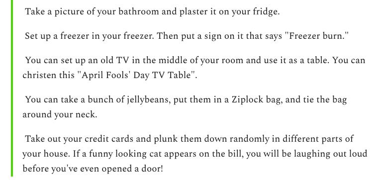 Pranks you can do at home