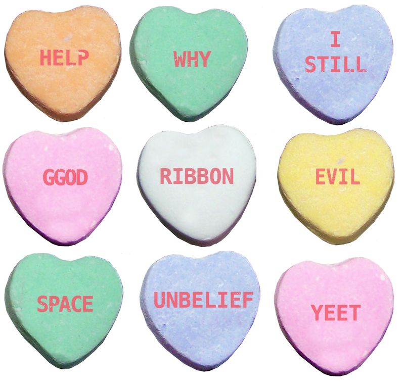 Okay GPT-3: Candy hearts!